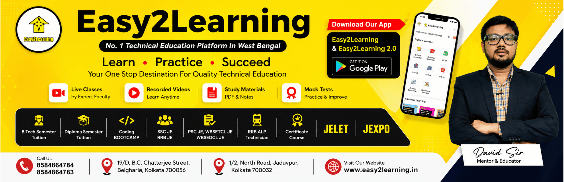 Easy2Learning – No. 1 Technical Education Platform in West Bengal | JELET, JEXPO, Diploma & B.Tech